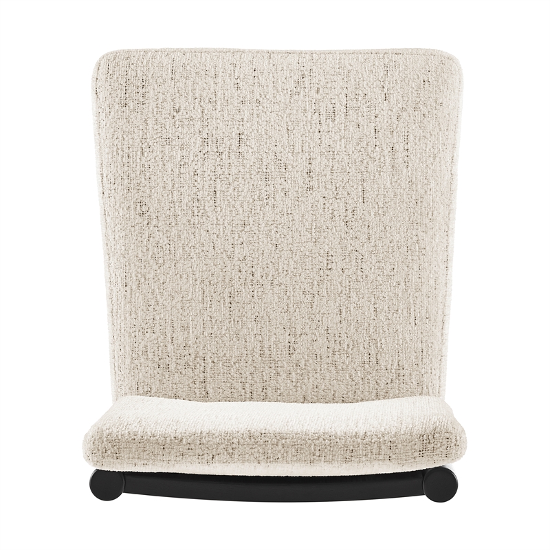 NPD Furniture Melvin KD Chenille Dining Side Chair Black Frame (Set of 2)