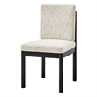 NPD Furniture Melvin KD Chenille Dining Side Chair Black Frame (Set of 2)