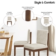 NPD Furniture Melvin KD Chenille Dining Side Chair in Cream (Set of 2)
