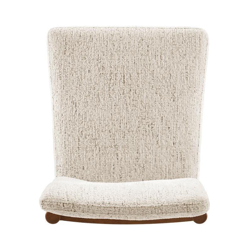 NPD Furniture Melvin KD Chenille Dining Side Chair in Cream (Set of 2)