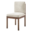 NPD Furniture Melvin KD Chenille Dining Side Chair in Cream (Set of 2)