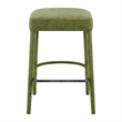 New Pacific Direct Rylee KD Chenille Backless Counter Stool in Green (Set of 2)