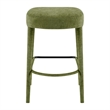 New Pacific Direct Rylee KD Chenille Backless Counter Stool in Green (Set of 2)