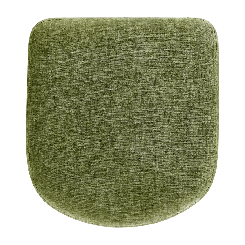 New Pacific Direct Rylee KD Chenille Backless Counter Stool in Green (Set of 2)