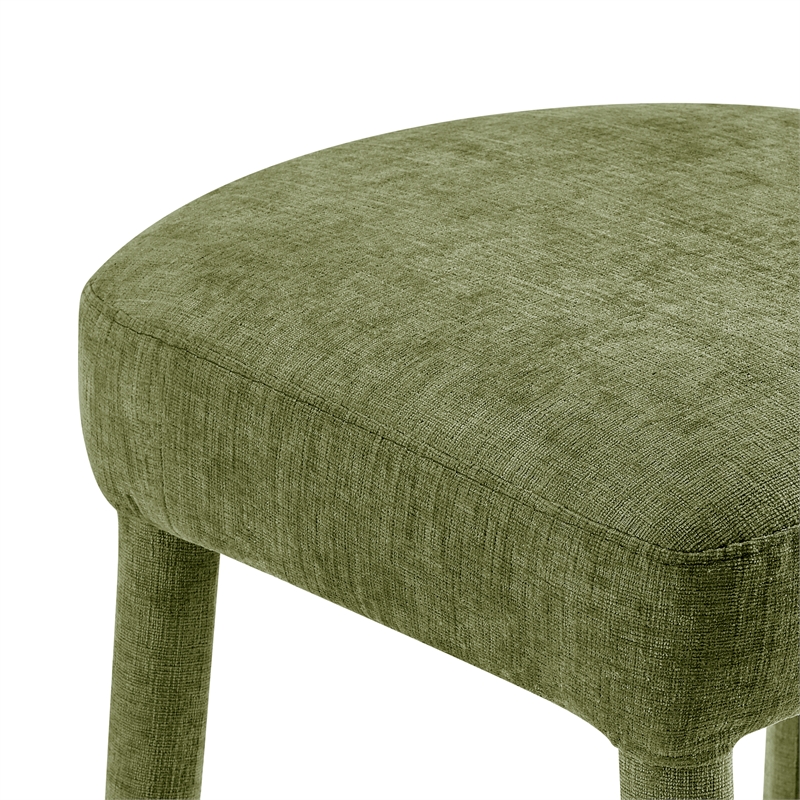 New Pacific Direct Rylee KD Chenille Backless Counter Stool in Green (Set of 2)