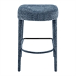 New Pacific Direct Rylee KD Chenille Backless Counter Stool in Blue (Set of 2)