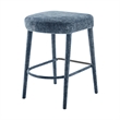 New Pacific Direct Rylee KD Chenille Backless Counter Stool in Blue (Set of 2)