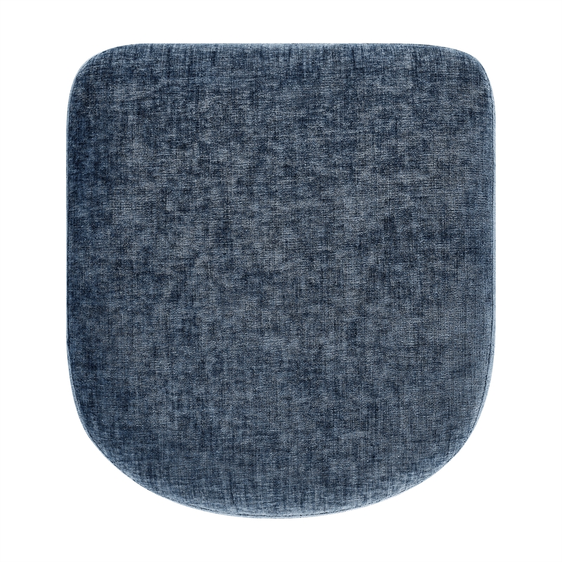 New Pacific Direct Rylee KD Chenille Backless Counter Stool in Blue (Set of 2)