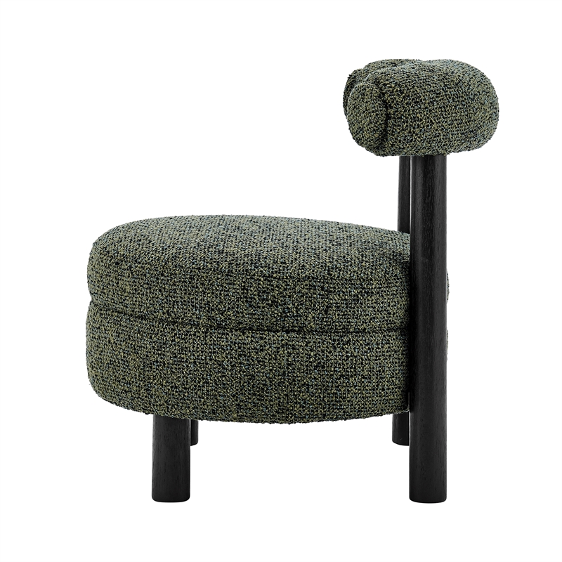 NPD Furniture Esther Boucle Accent Chair in Speckled Green