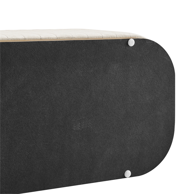 New Pacific Direct Clinton Chenille Storage Bench in Seneca Beige