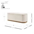 NPD Furniture Clinton Chenille Storage Bench in Seneca Beige