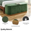 NPD Furniture Clinton Chenille Storage Bench in Seneca Green