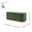 NPD Furniture Clinton Chenille Storage Bench in Seneca Green