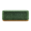 NPD Furniture Clinton Chenille Storage Bench in Seneca Green