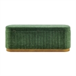 NPD Furniture Clinton Chenille Storage Bench in Seneca Green