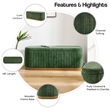 NPD Furniture Clinton Chenille Storage Bench in Seneca Green