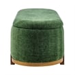 NPD Furniture Ayleen Chenille Storage Bench in Seneca Green