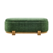 NPD Furniture Ayleen Chenille Storage Bench in Seneca Green