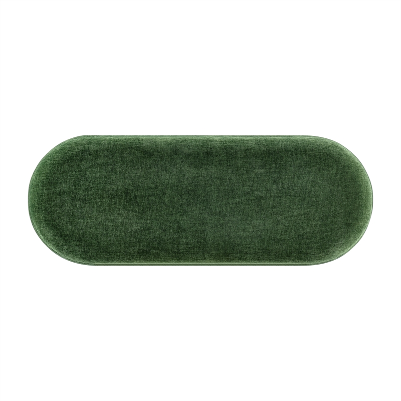 NPD Furniture Ayleen Chenille Storage Bench in Seneca Green