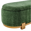 NPD Furniture Ayleen Chenille Storage Bench in Seneca Green