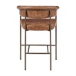 NPD Furniture Kaiden KD Faux Leather Counter Stool in Brown (Set of 2)