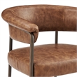 NPD Furniture Kaiden KD Faux Leather Counter Stool in Brown (Set of 2)