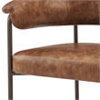 NPD Furniture Kaiden KD Faux Leather Counter Stool in Brown (Set of 2)