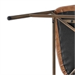 NPD Furniture Kaiden KD Faux Leather Counter Stool in Brown (Set of 2)