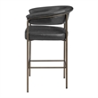 NPD Furniture Kaiden KD Faux Leather Counter Stool in Cano Black (Set of 2)