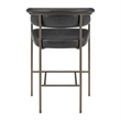 NPD Furniture Kaiden KD Faux Leather Counter Stool in Cano Black (Set of 2)
