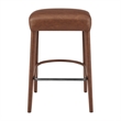 New Pacific Direct Rylee KD Faux Leather Backless Counter Stool (Set of 2)