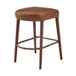 New Pacific Direct Rylee KD Faux Leather Backless Counter Stool (Set of 2)