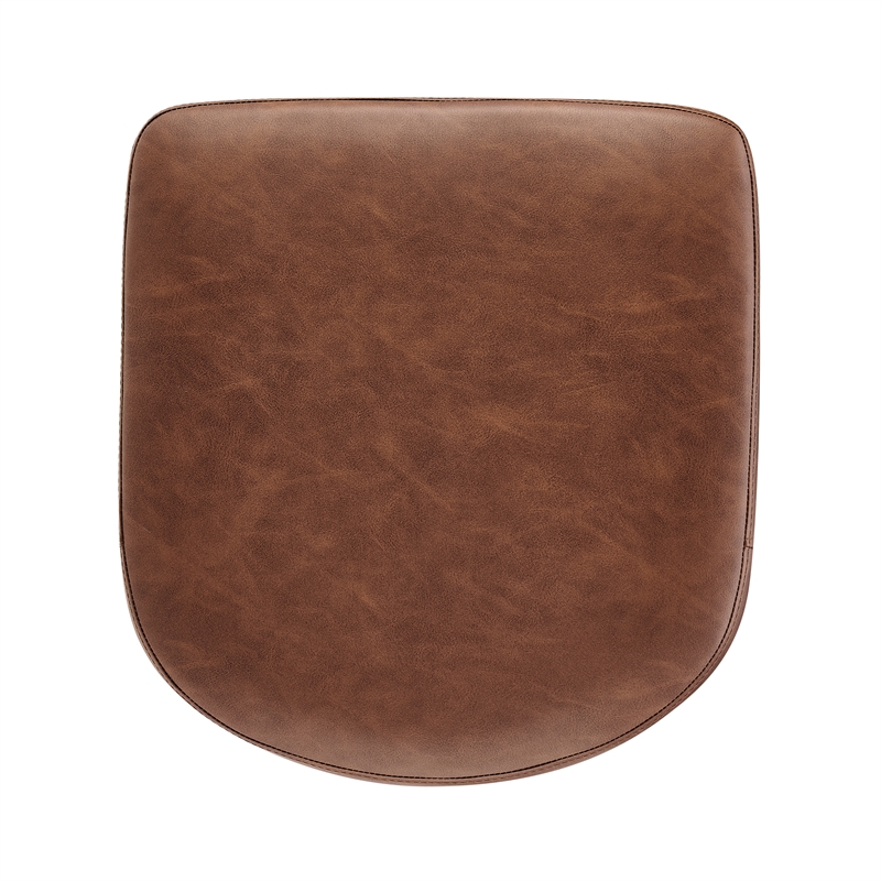 New Pacific Direct Rylee KD Faux Leather Backless Counter Stool (Set of 2)