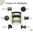 NPD Furniture Keanu Boucle Counter Stool Black Legs in Stanton Black