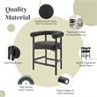NPD Furniture Keanu Boucle Counter Stool Black Legs in Stanton Black