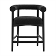 NPD Furniture Keanu Boucle Counter Stool Black Legs in Stanton Black