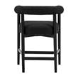 NPD Furniture Keanu Boucle Counter Stool Black Legs in Stanton Black