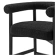 NPD Furniture Keanu Boucle Counter Stool Black Legs in Stanton Black