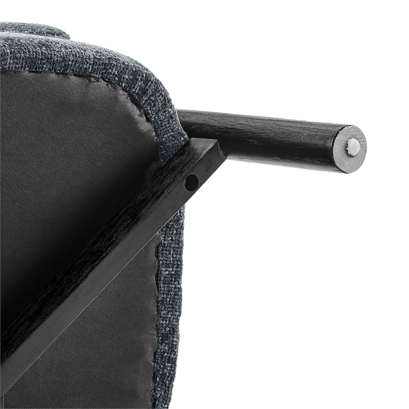 New Pacific Direct Vincent Chenille Accent Arm Chair Black Legs in Charcoal
