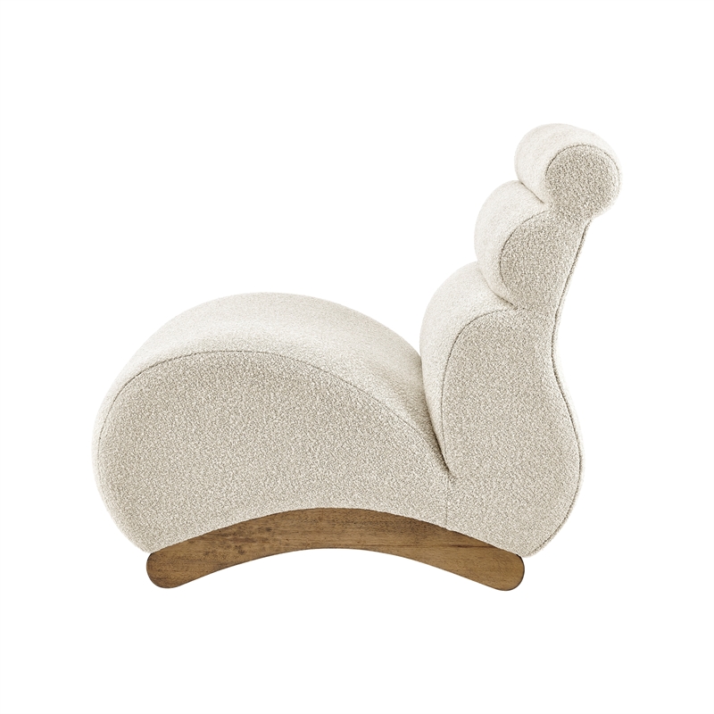 NPD Furniture Lucius Boucle Accent Chair in Milford Beige