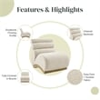 NPD Furniture Lucius Boucle Accent Chair in Milford Beige