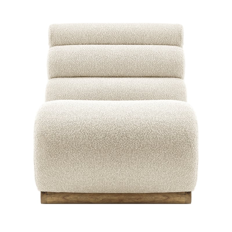 NPD Furniture Lucius Boucle Accent Chair in Milford Beige