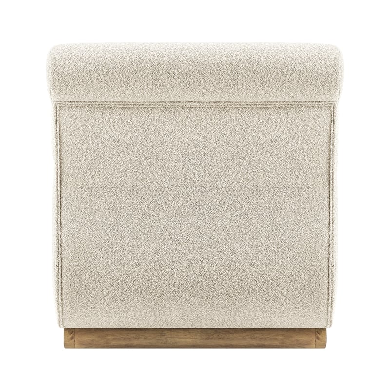 NPD Furniture Lucius Boucle Accent Chair in Milford Beige
