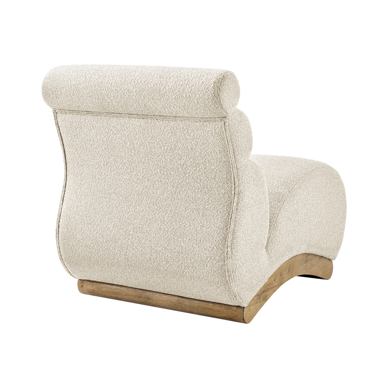 NPD Furniture Lucius Boucle Accent Chair in Milford Beige