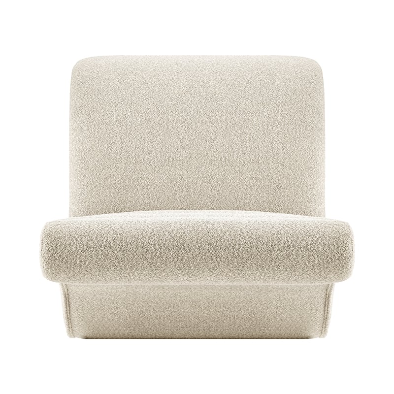 NPD Furniture Lucius Boucle Accent Chair in Milford Beige