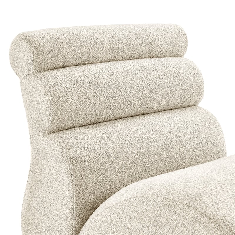 NPD Furniture Lucius Boucle Accent Chair in Milford Beige