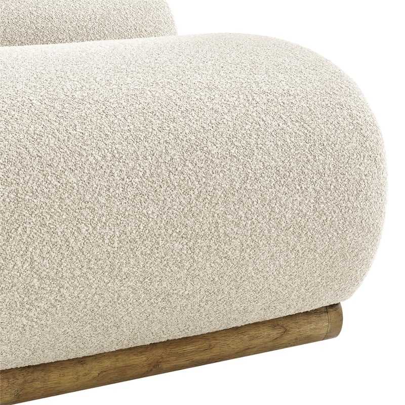 NPD Furniture Lucius Boucle Accent Chair in Milford Beige