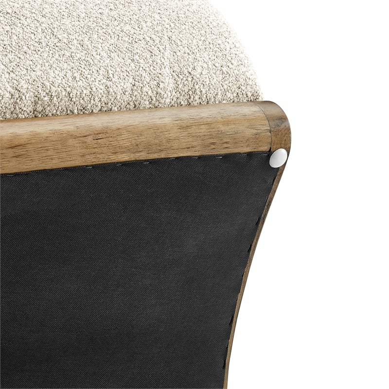 NPD Furniture Lucius Boucle Accent Chair in Milford Beige