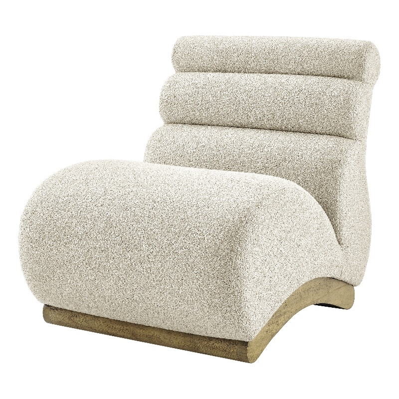 NPD Furniture Lucius Boucle Accent Chair in Milford Beige