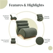 NPD Furniture Lucius Boucle Accent Chair in Milford Green